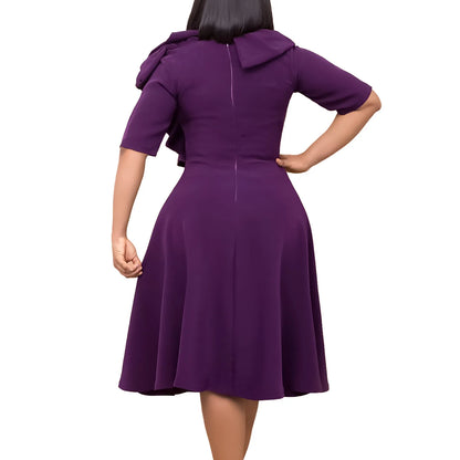 Half Sleeve Slim Fit Large Swing Dress.