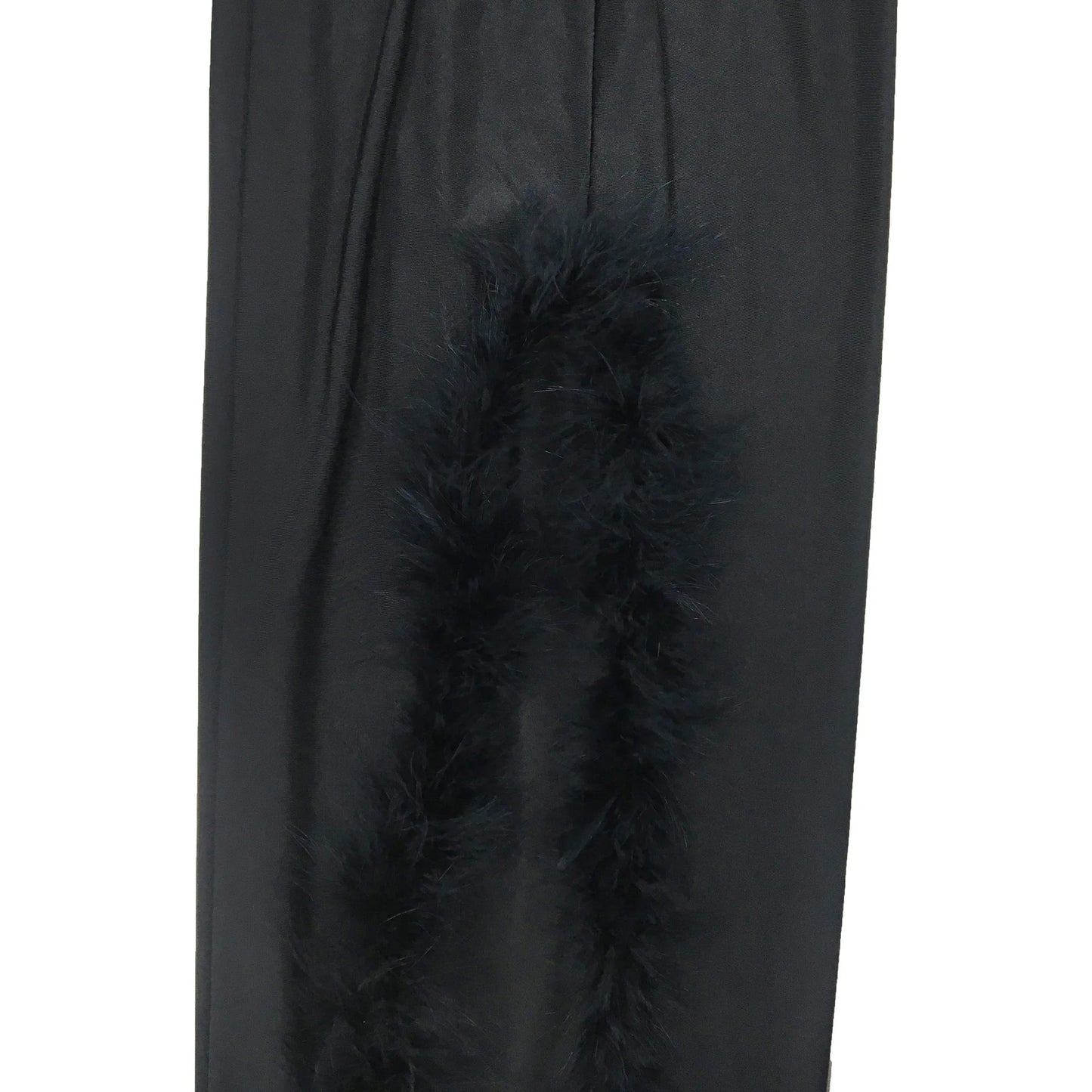 Feather Wrapped Chest Sleeveless Strapless Slim Dress.