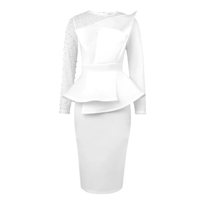 Women White Party Dress.