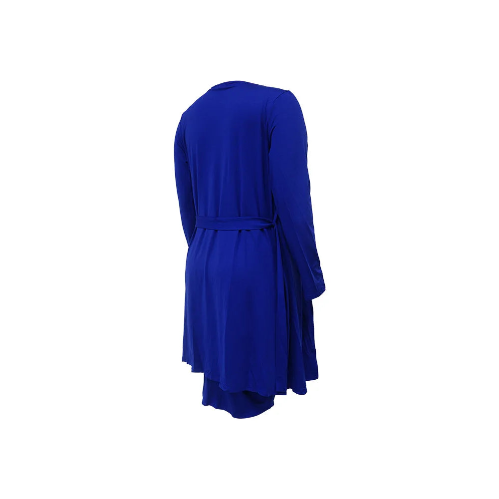 Long Sleeved Cloak Strap Large Bust Dress.