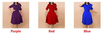 Half Sleeve Slim Fit Large Swing Dress.