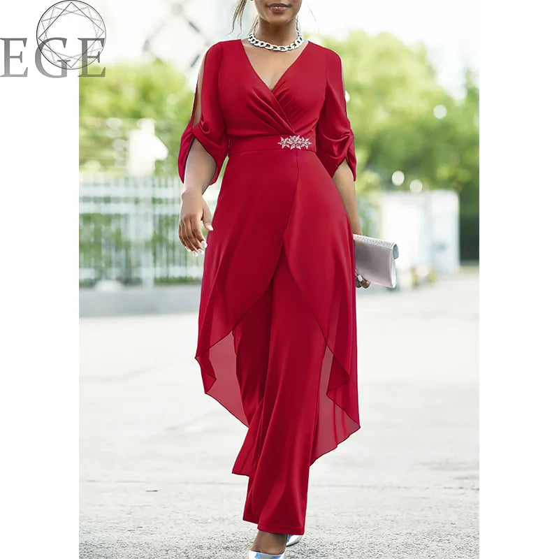 Plus Size Chiffon V-Neck Top Dress