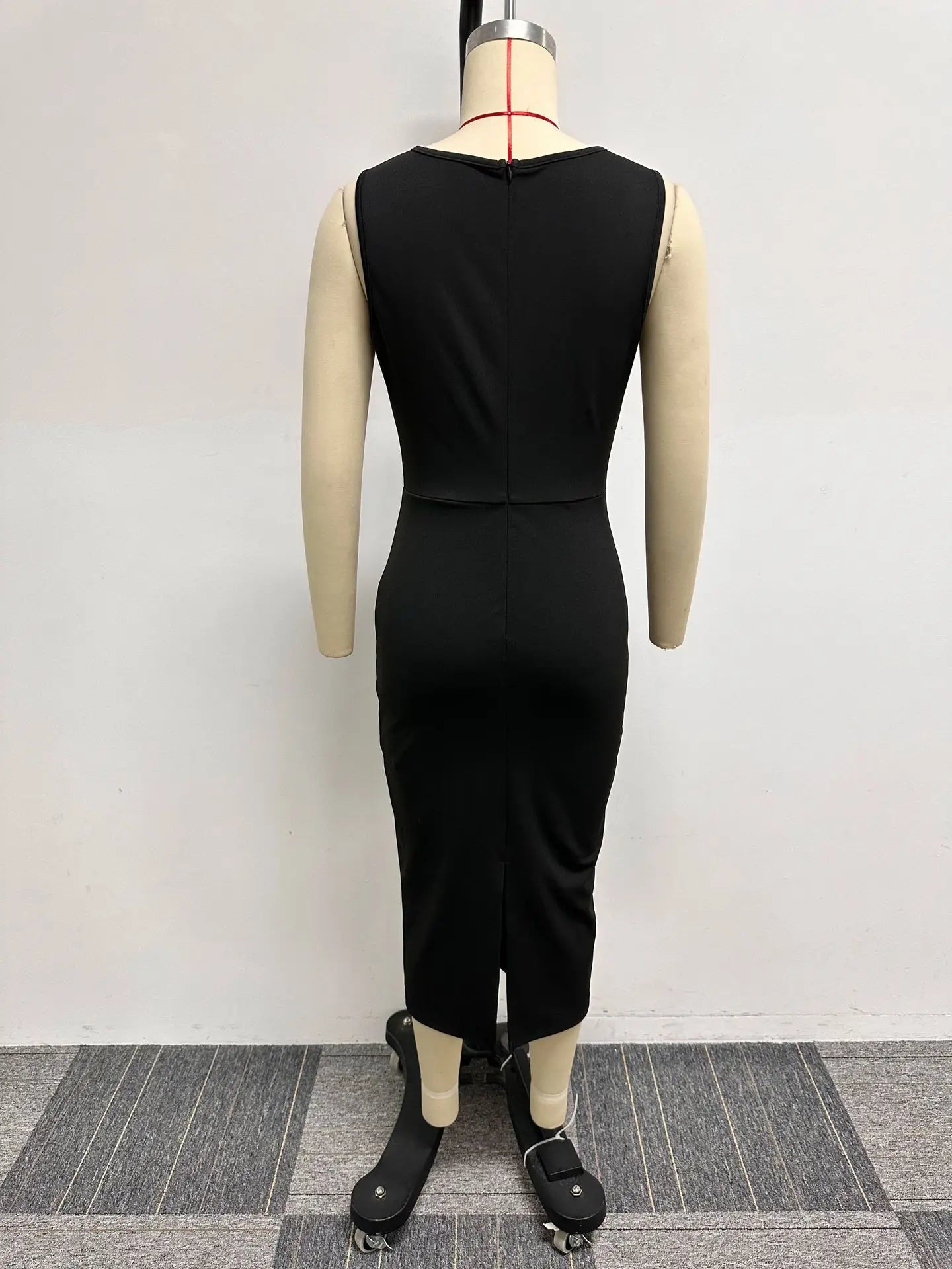 Slim Fit Tank Top Back Split Dress.