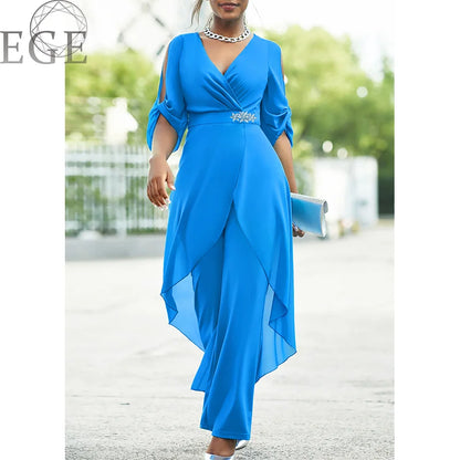 Plus Size Chiffon V-Neck Top Dress