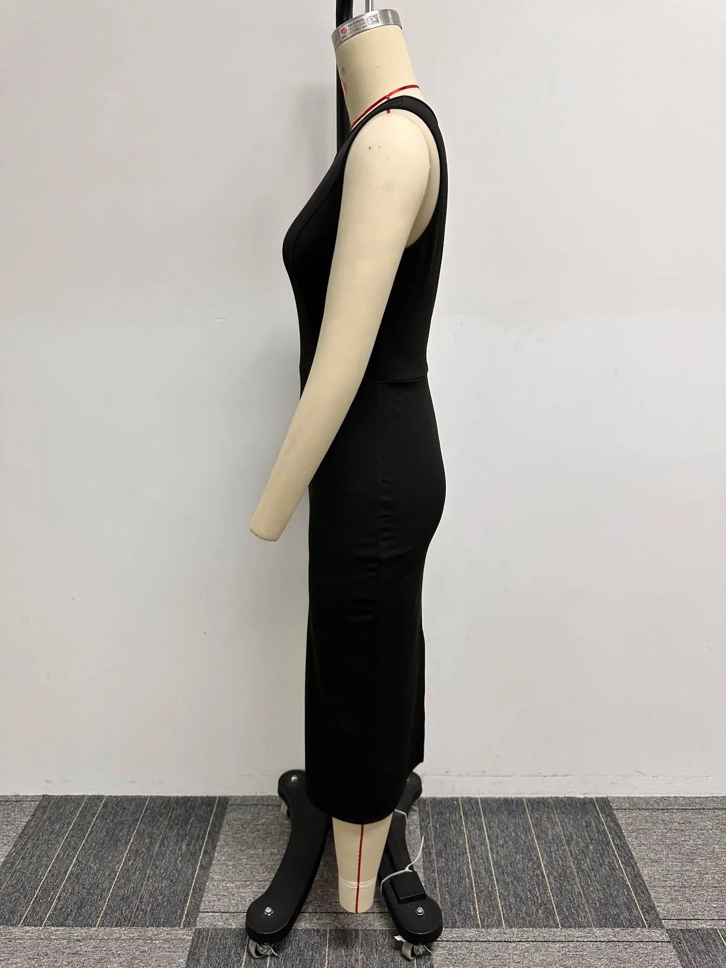 Slim Fit Tank Top Back Split Dress.