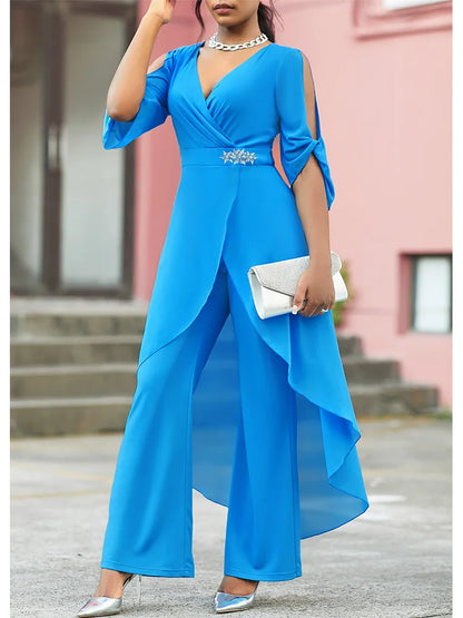 Plus Size Chiffon V-Neck Top Dress