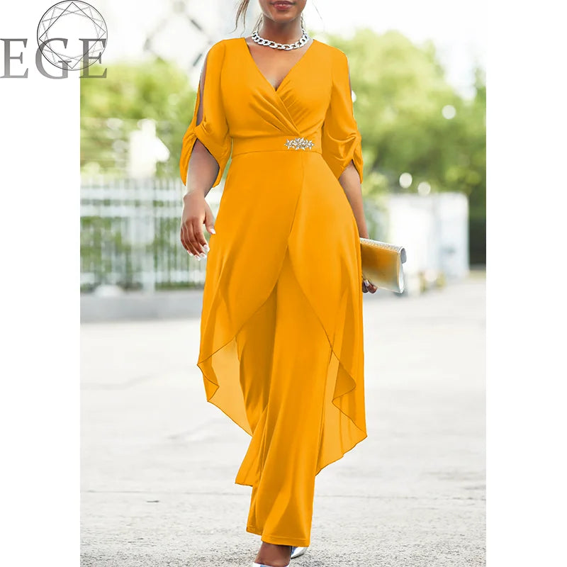 Plus Size Chiffon V-Neck Top Dress