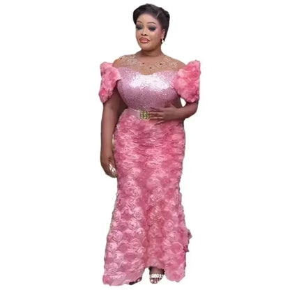 Plus Size Luxury Sequin Evening Dress.