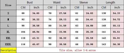 Pleated A-line Round Neck Long Sleeve High Waist Long Dress.