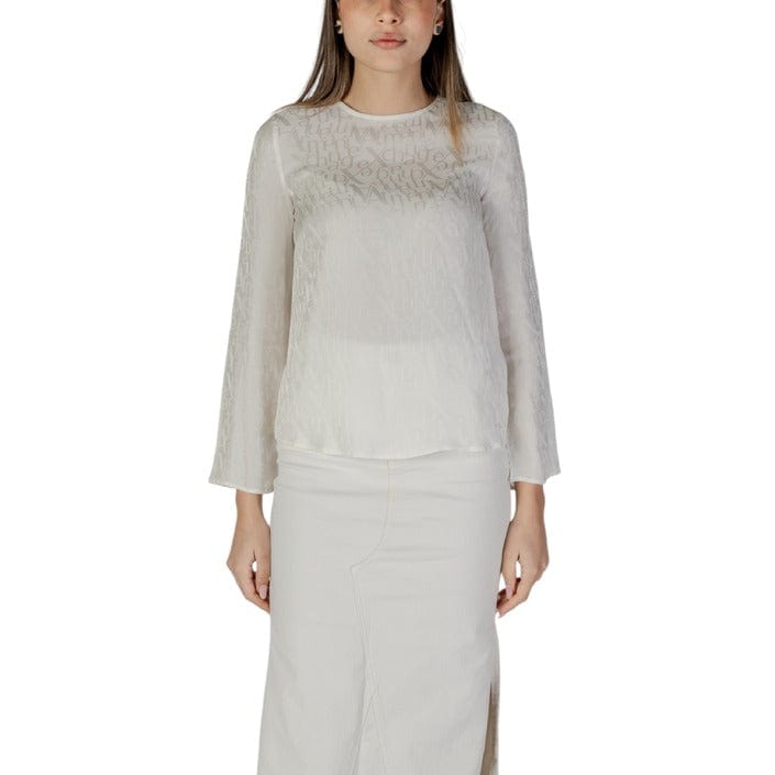 Armani Exchange Blouse Designs White Colour Women Blouse