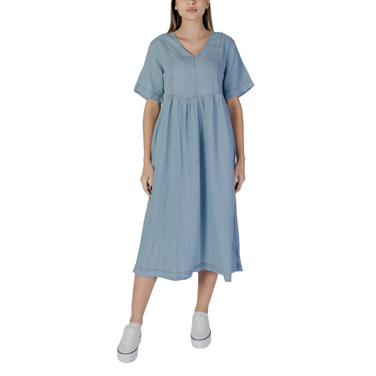 B.young Clothing Dresses Light Blue / 34 B.young Casual Midi Women Dress