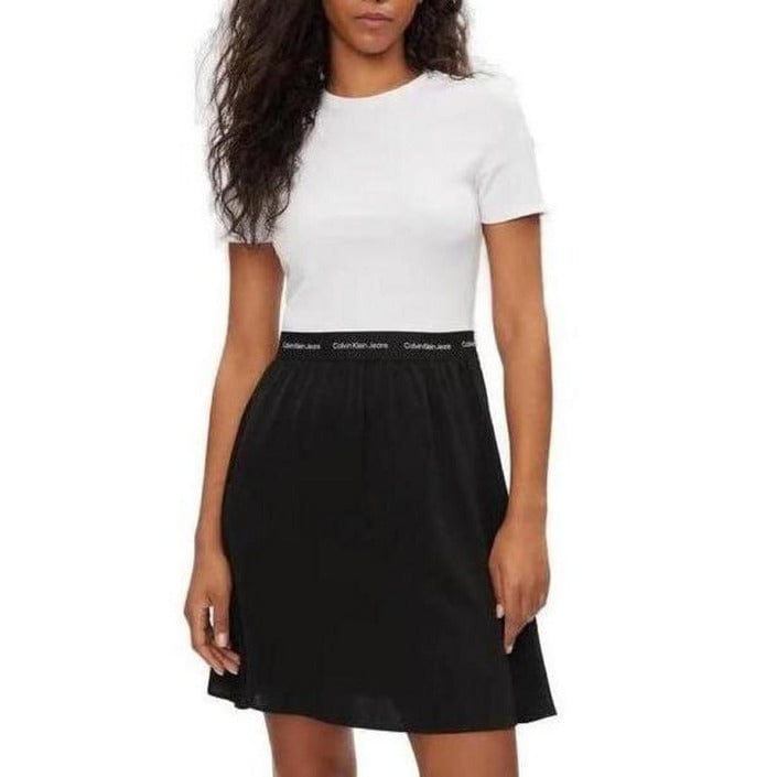 Calvin Klein Jeans Clothing Dresses white / XS Calvin Klein Jeans  Women Dress