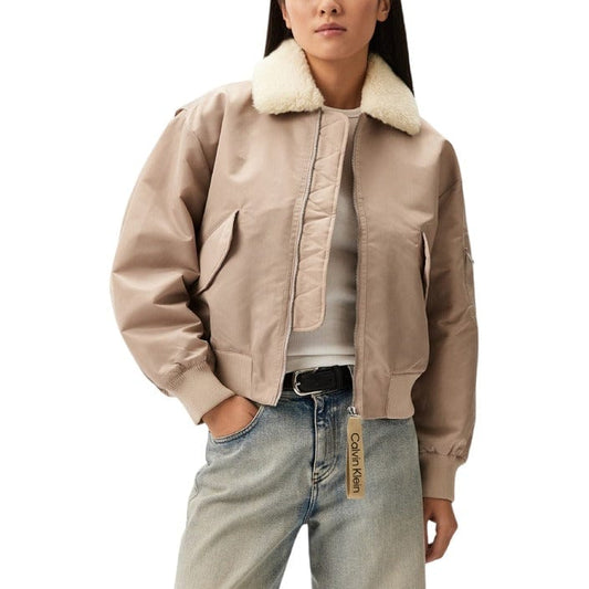 Calvin Klein Jeans Clothing Jackets Beige / XS Calvin Klein Jeans  Women Jacket