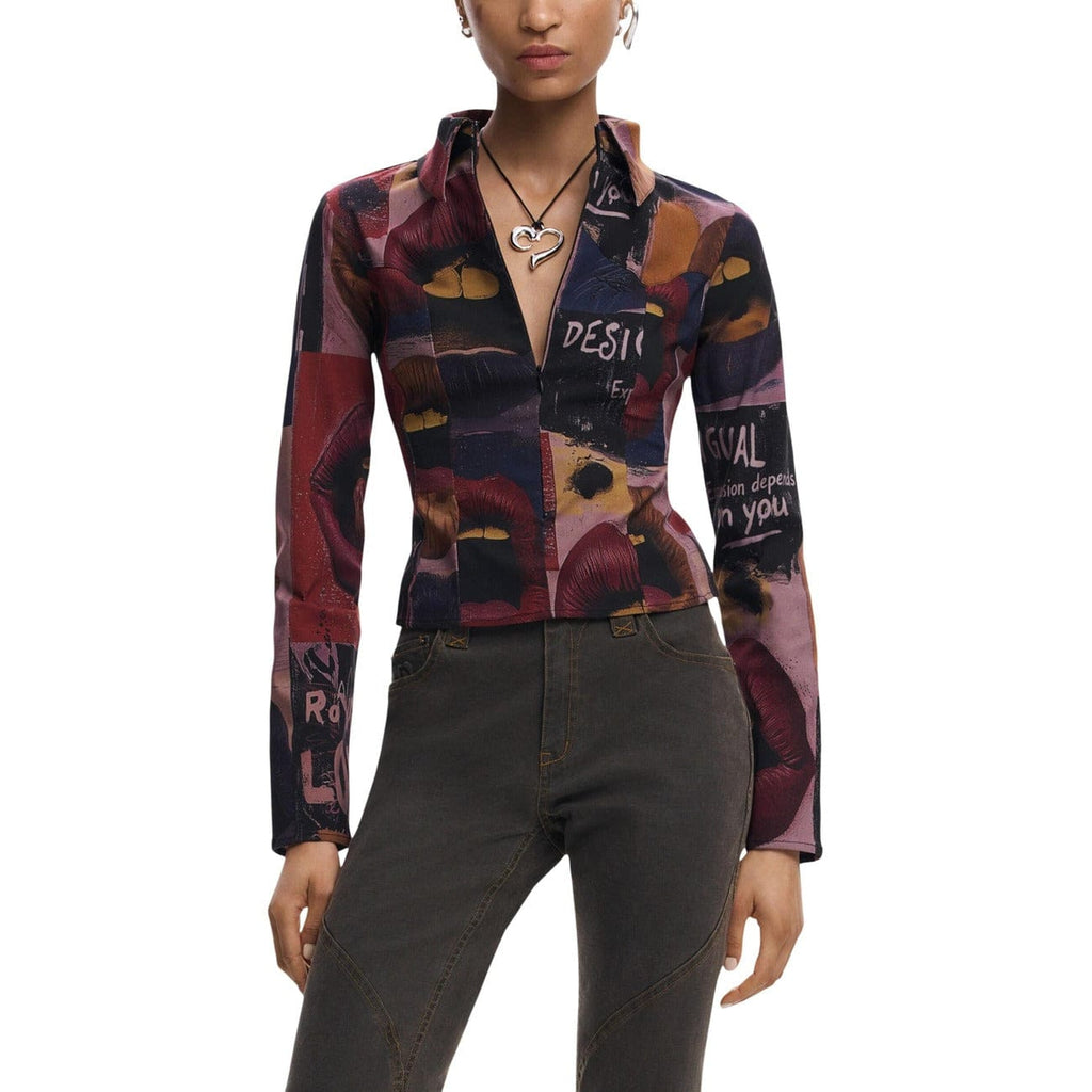 Desigual Clothing Blouse Bordeaux / M Desigual Women Blouse