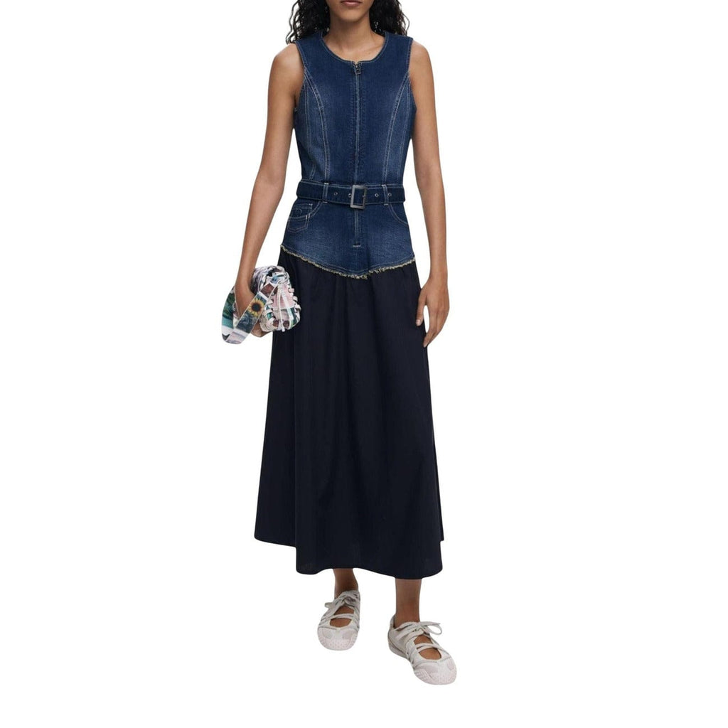 Desigual Clothing Dresses Blue / XS Desigual Maxi Women Dress