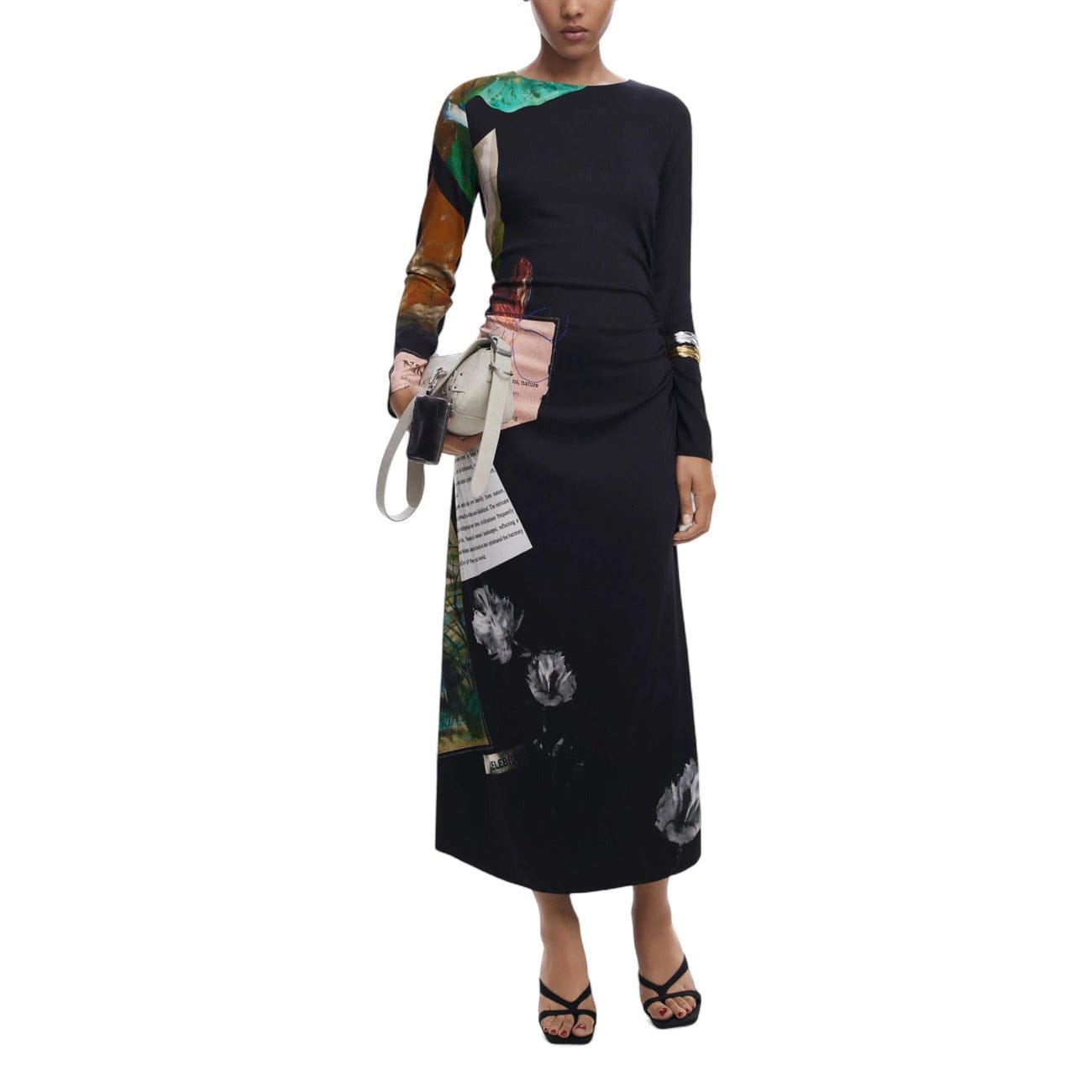 Desigual Clothing Dresses Black / XS Desigual Printed Maxi Women Dress