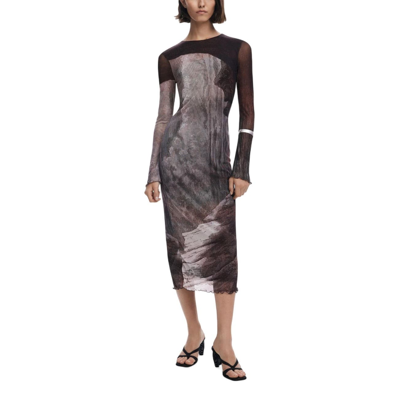 Desigual Clothing Dresses Brown / XS Desigual Tie Dye Women Dress