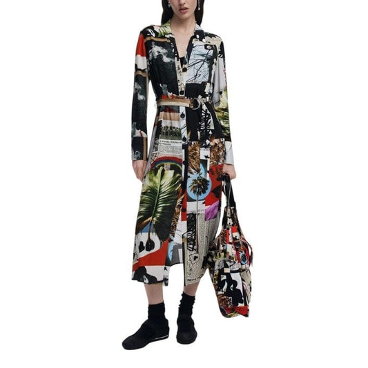 Desigual Clothing Dresses Grey / XS Desigual  Women Dress