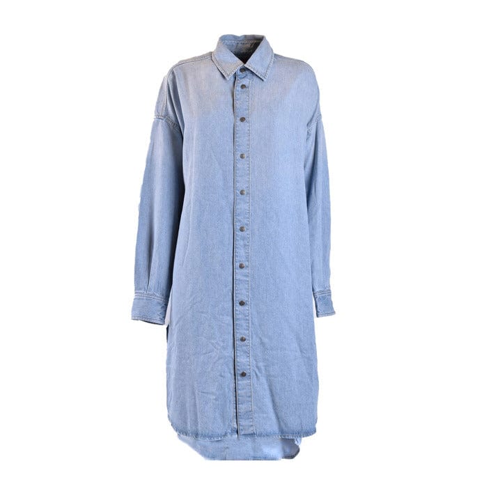 Diesel Clothing Dresses Light Blue / XS Diesel Casual Midi Dress For Women Light Blue Long Dress