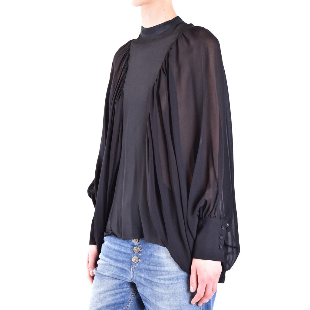 Dondup Clothing Blouse Black / 40_IT Dondup Black Long Sleeve Women Blouse