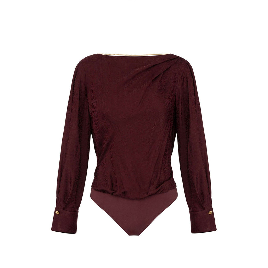 Elisabetta Franchi Clothing Blouse Bordeaux / 40_IT Elisabetta Franchi Women Blouse