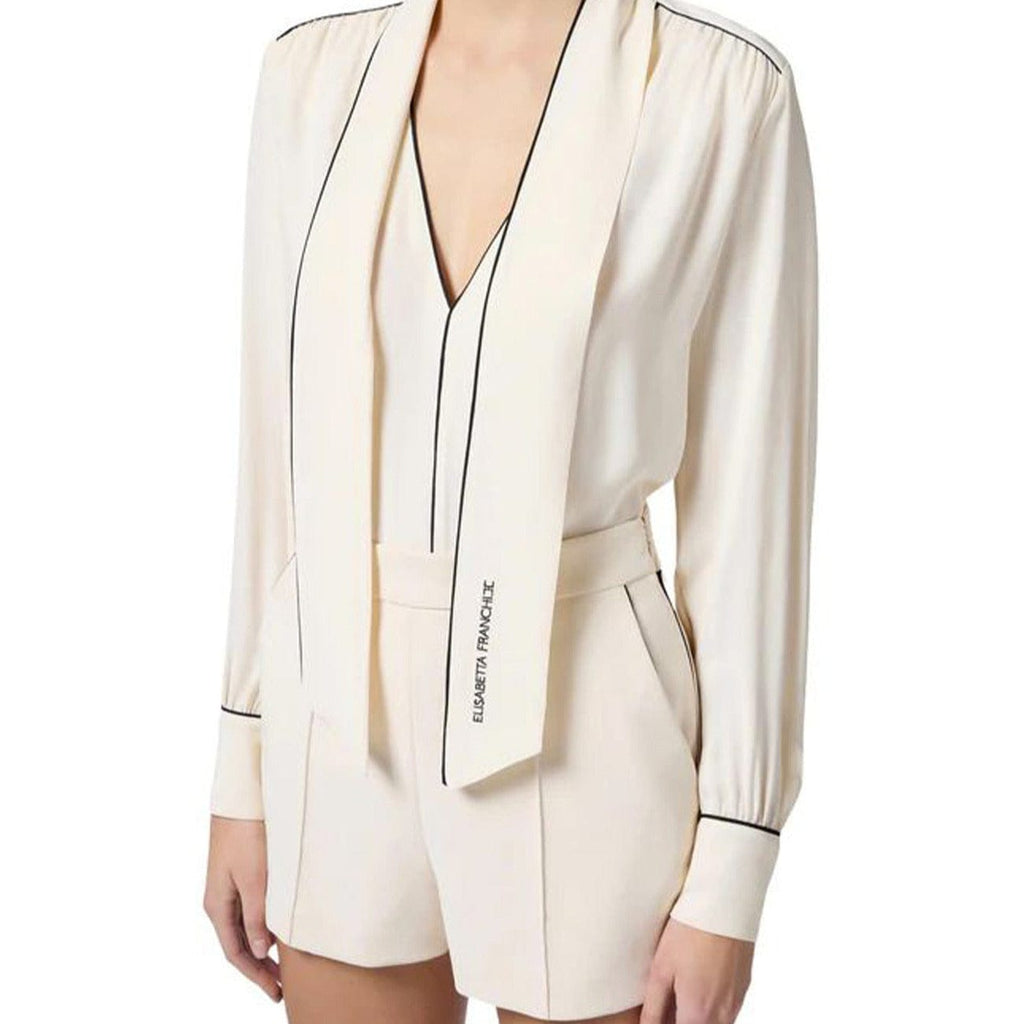 Elisabetta Franchi Clothing Blouse White / 42_IT Elisabetta Franchi Women Blouse