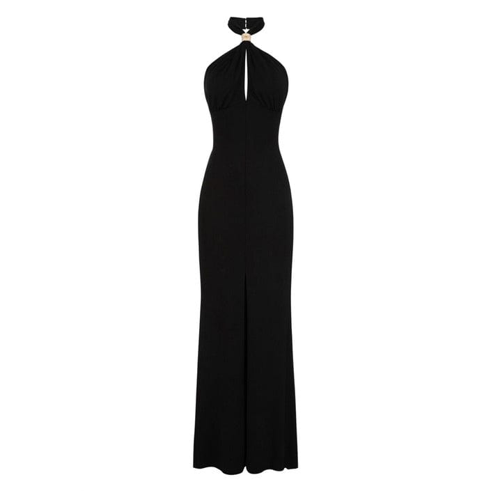 Elisabetta Franchi Clothing Dresses Black / 40_IT Elisabetta Franchi Black Party Dresses For Women Long Dress