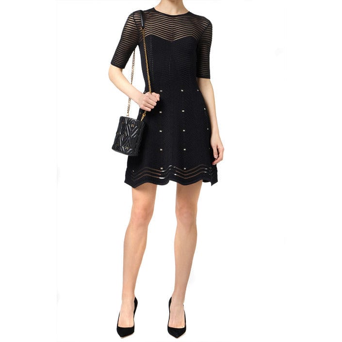Elisabetta Franchi Clothing Dresses Black / 44_IT Elisabetta Franchi Black Party Dresses for Women Summer Dress
