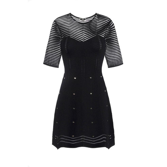 Elisabetta Franchi Clothing Dresses Black / 44_IT Elisabetta Franchi Black Party Dresses for Women Summer Dress