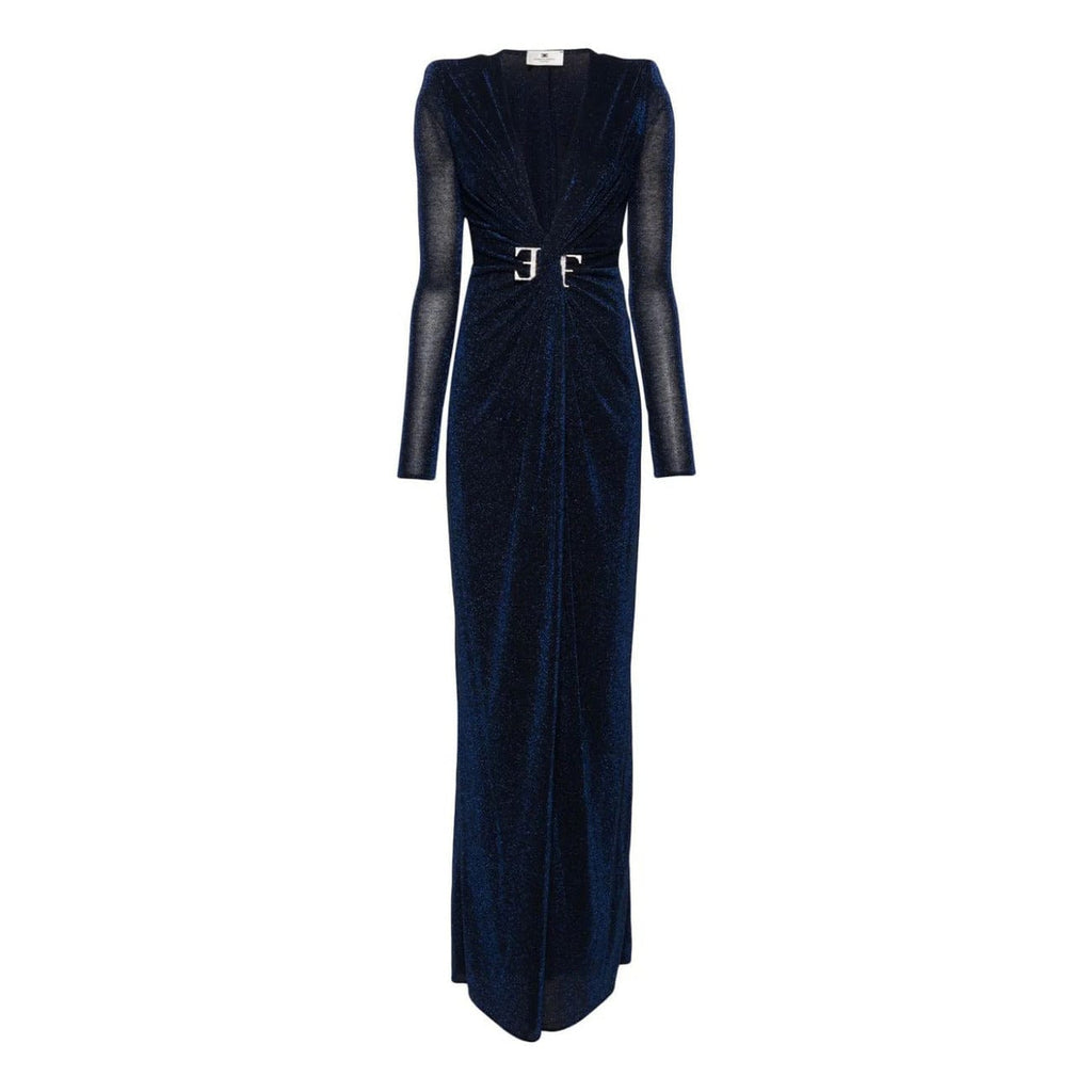 Elisabetta Franchi Clothing Dresses Blue / 40_IT Elisabetta Franchi Maxi Women Dress