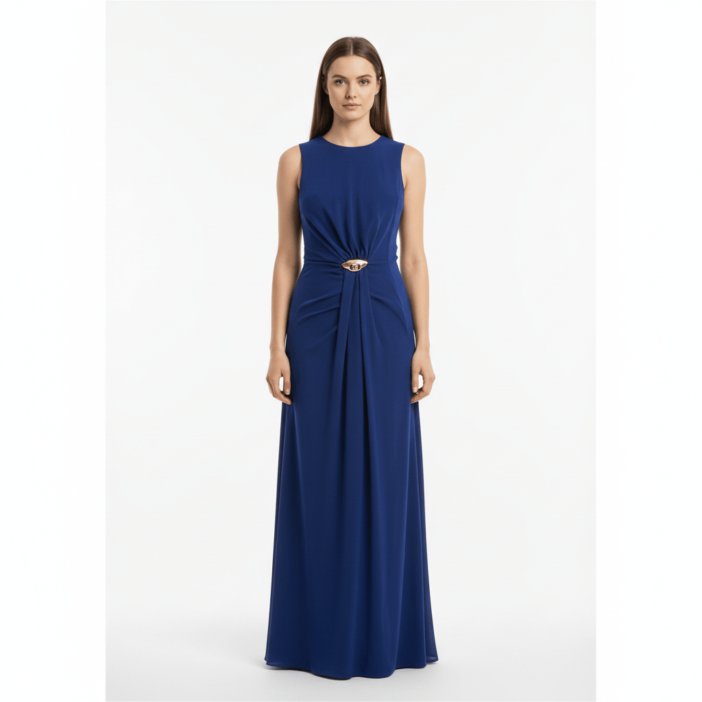 Elisabetta Franchi Clothing Dresses Blue / 42_IT Elisabetta Franchi Maxi Women Dress
