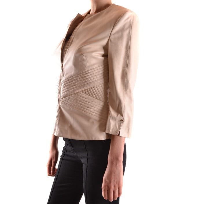 Elisabetta Franchi Clothing Jackets Beige / 46_IT Elisabetta Franchi High Fashion Light Women Jacket