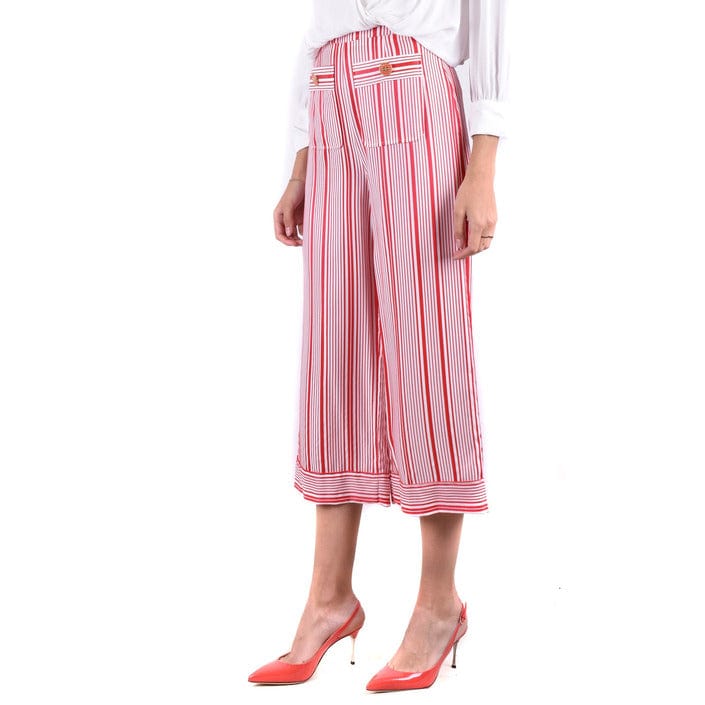Elisabetta Franchi Clothing Trousers Red / 38_IT Elisabetta Franchi Pink Stripe Women Trousers
