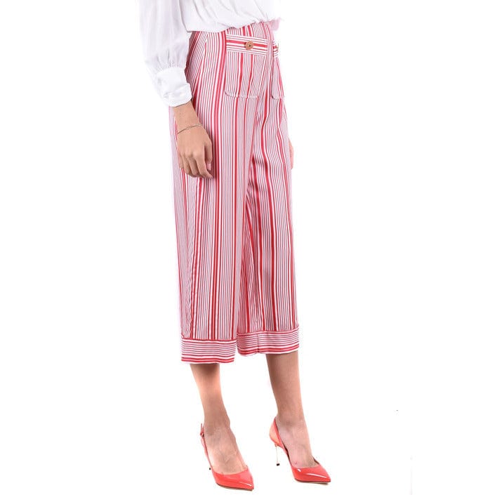 Elisabetta Franchi Clothing Trousers Red / 38_IT Elisabetta Franchi Pink Stripe Women Trousers