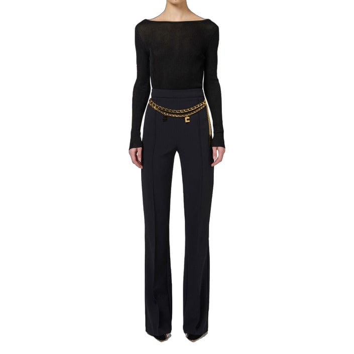 Elisabetta Franchi Clothing Trousers Black / 44_IT Elisabetta Franchi Women Black Trousers