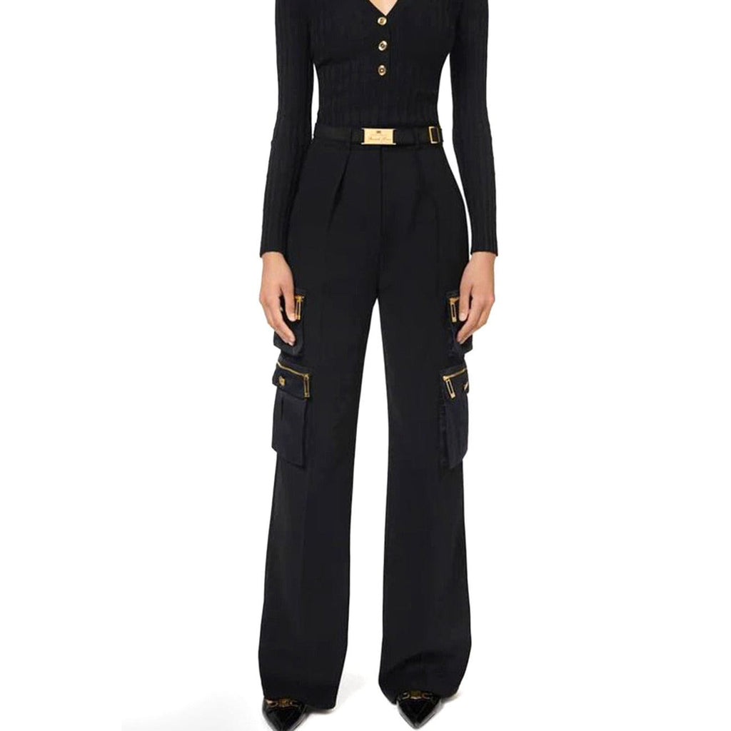Elisabetta Franchi Clothing Trousers Black / 42_IT Elisabetta Franchi Women Trousers