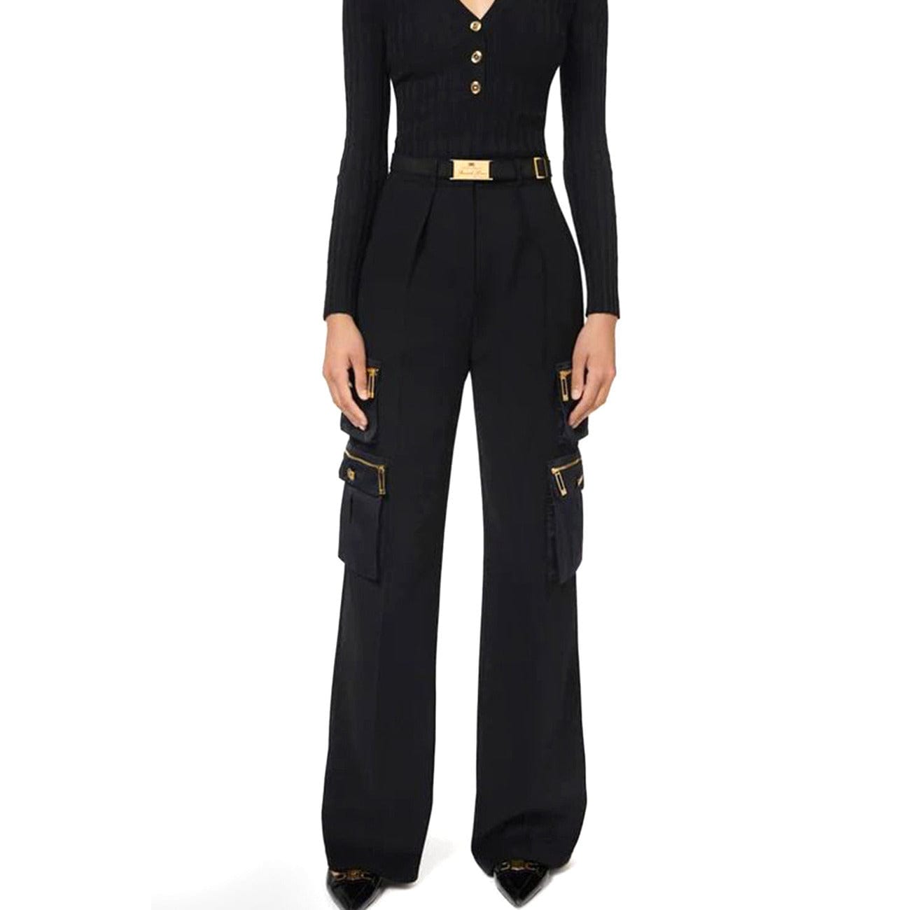 Elisabetta Franchi Clothing Trousers Black / 42_IT Elisabetta Franchi Women Trousers
