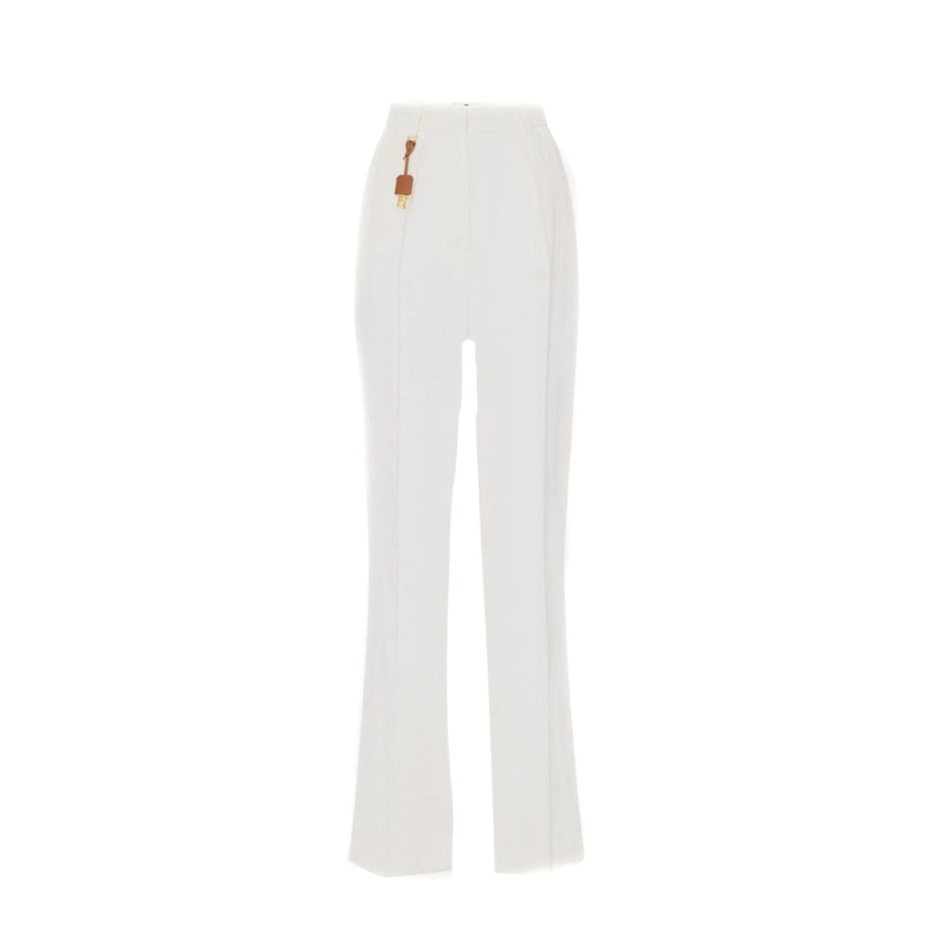 Elisabetta Franchi Clothing Trousers White / 38_IT Elisabetta Franchi Women Trousers