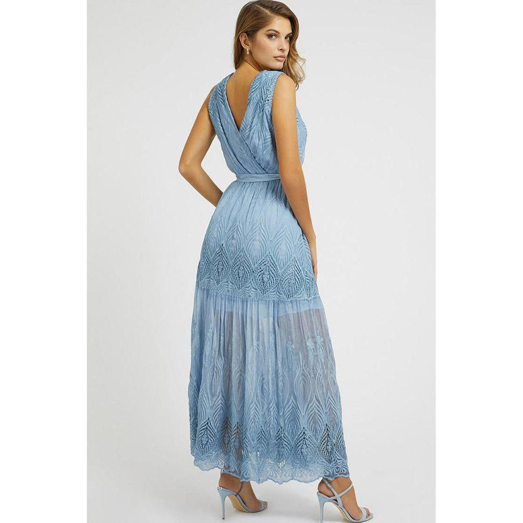 Guess Clothing Dresses Guess Blue Printed Women Party Dress