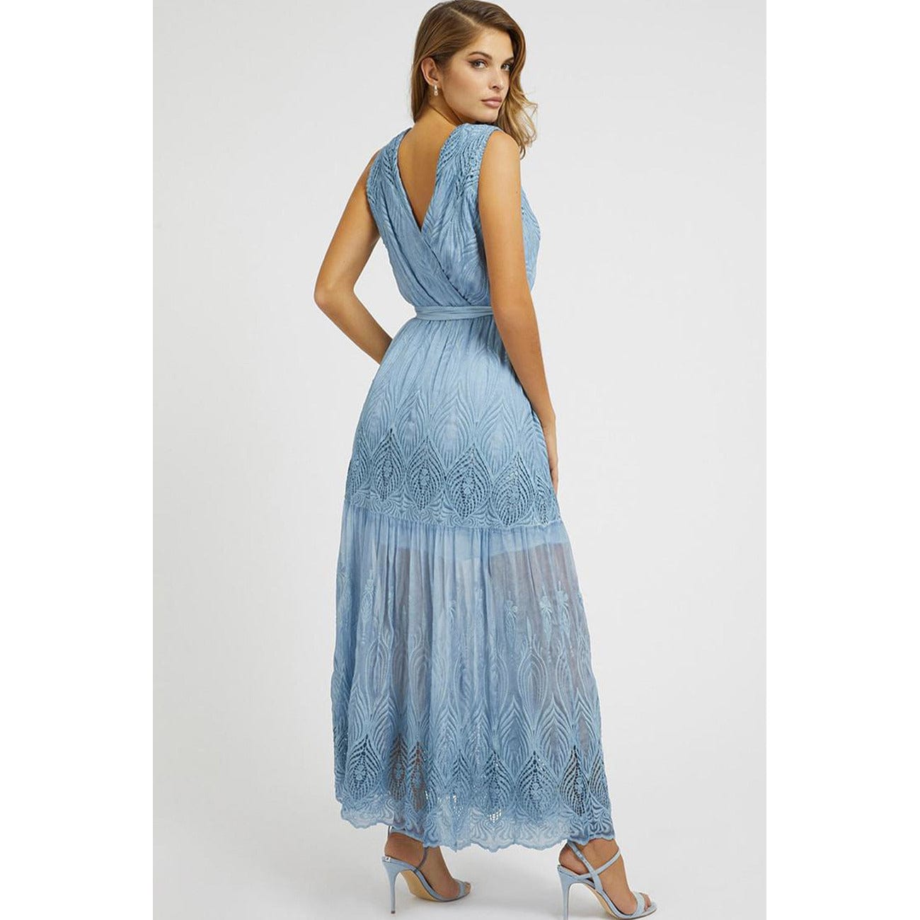Guess Clothing Dresses Guess Blue Printed Women Party Dress