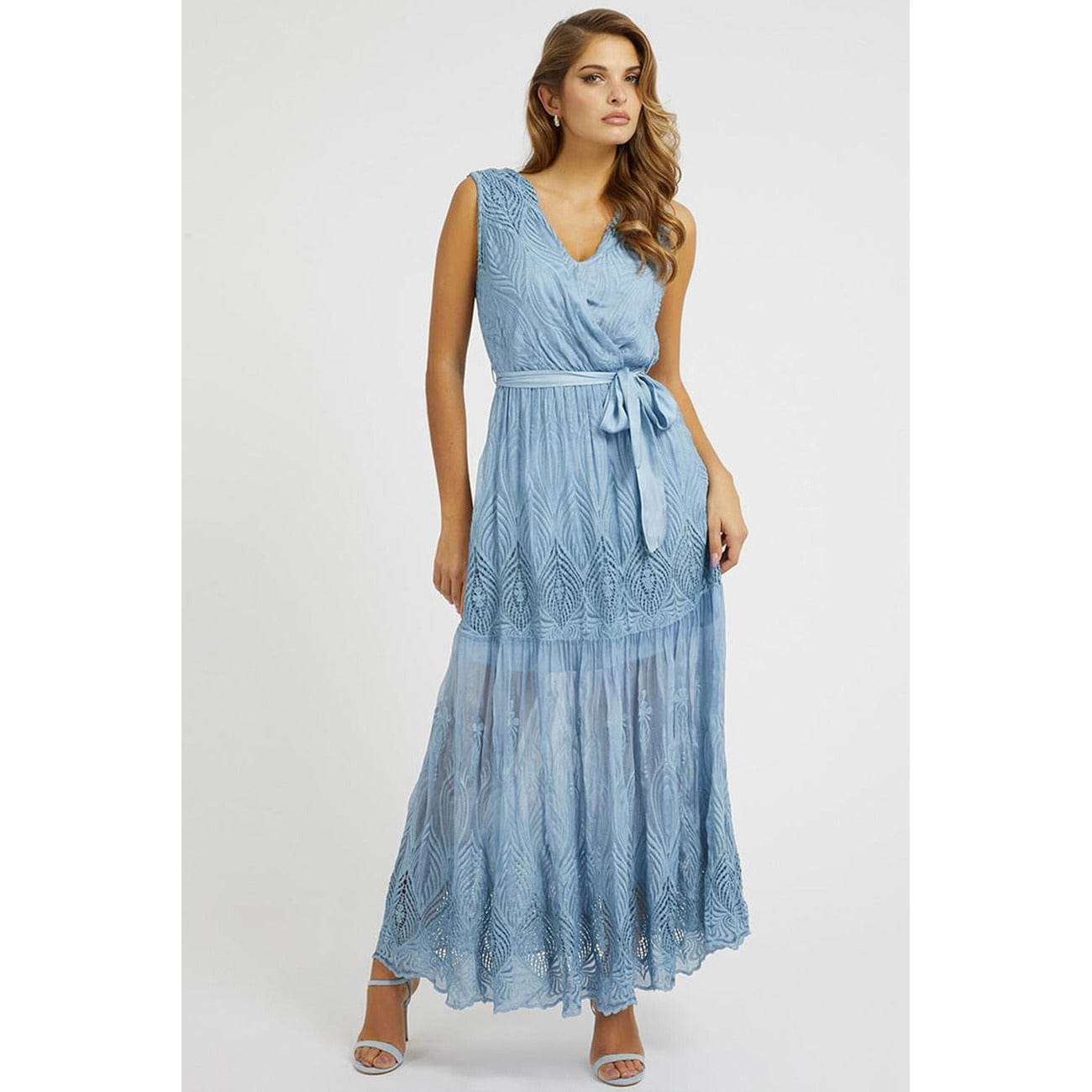 Guess Clothing Dresses Guess Blue Printed Women Party Dress