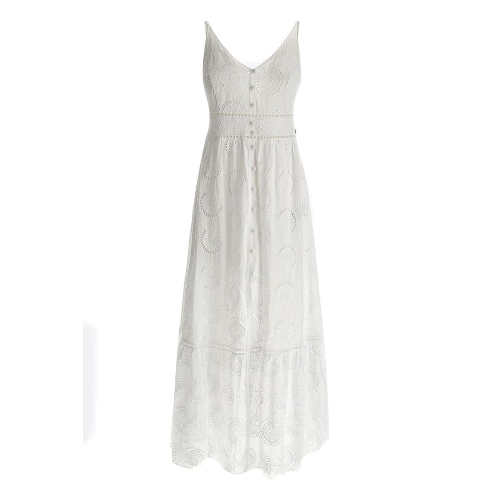 Guess Clothing Dresses White / S Guess White Midi Women Dress