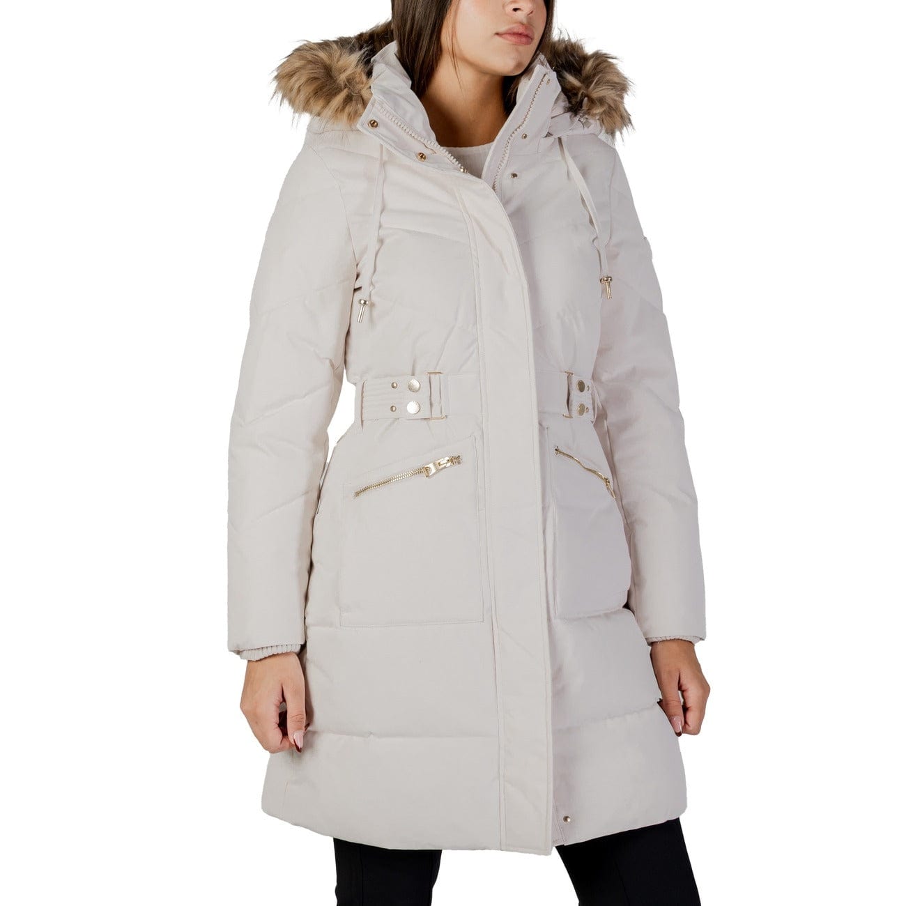 Guess Clothing Jackets Guess White Winter Women Jacket