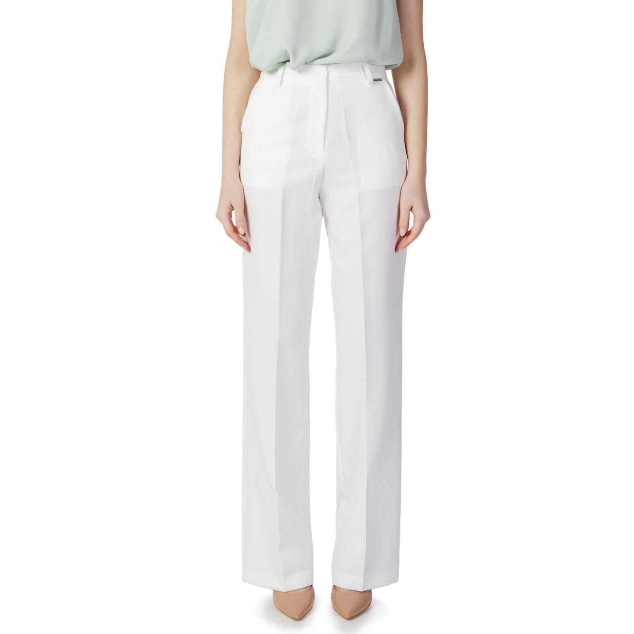 Hanny Deep White Trousers Women Trousers