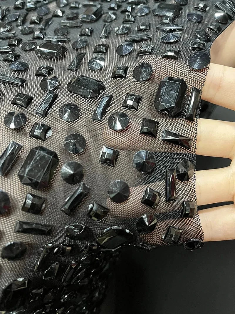 Missheko Luxury Crystal Diamond Long Dress.
