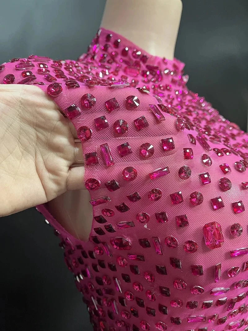 Missheko Luxury Crystal Diamond Long Dress.