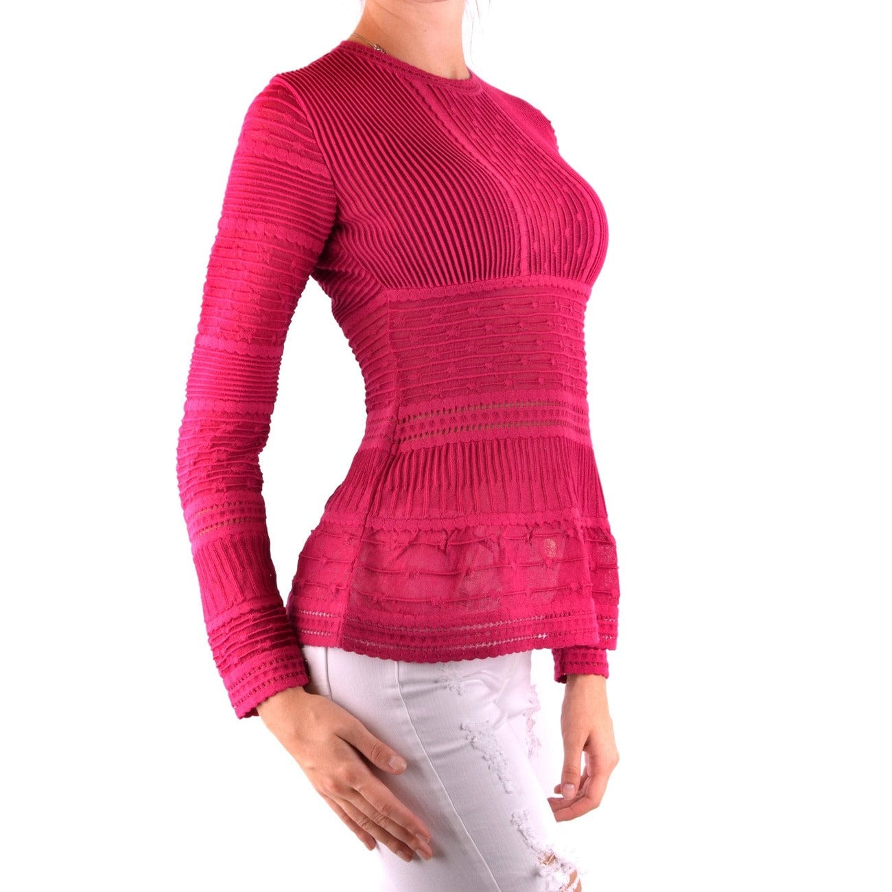 Missoni Clothing Blouse Fuchsia / 40_IT Missoni Red Long Sleeve Women Blouse