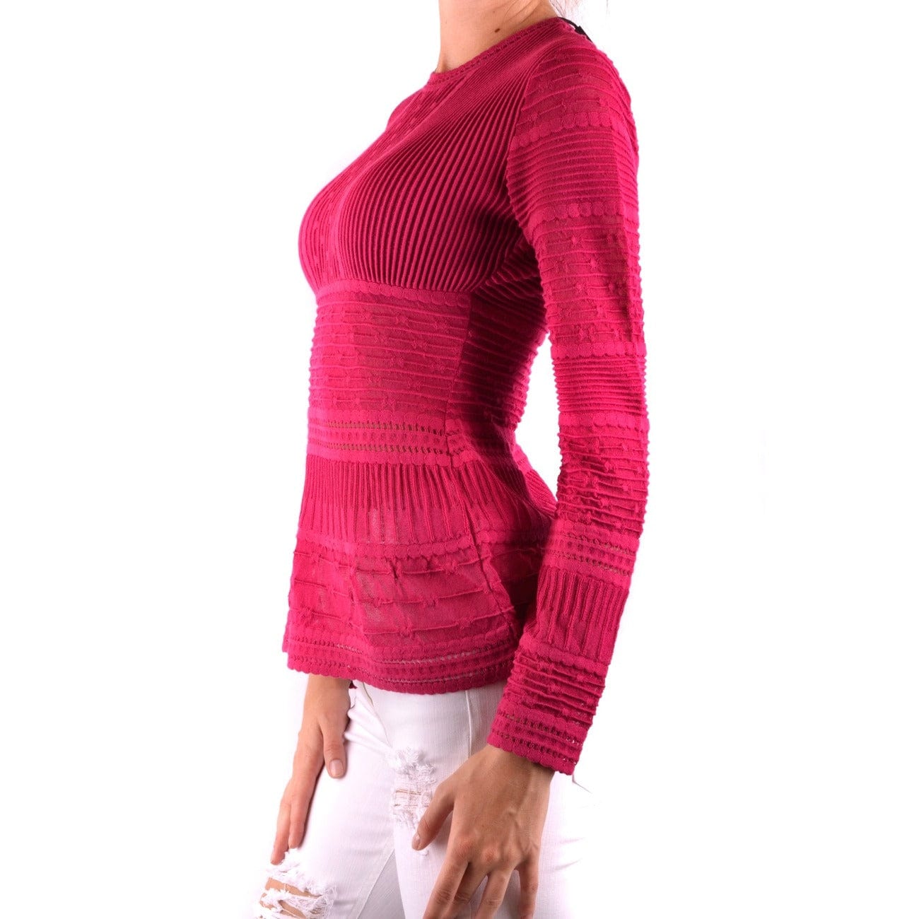 Missoni Clothing Blouse Fuchsia / 40_IT Missoni Red Long Sleeve Women Blouse