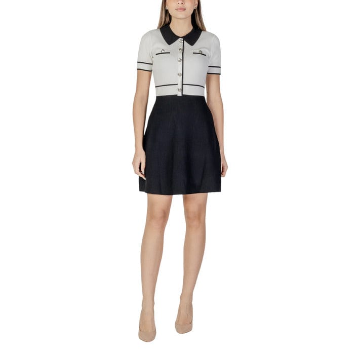 Morgan De Toi Clothing Dresses White / XL Morgan De Toi Black V - Neck Jumper Women Dress