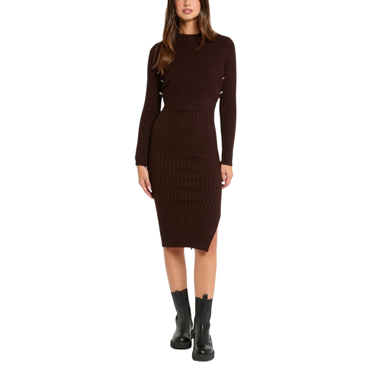 Morgan De Toi Clothing Dresses Brown / XS Morgan De Toi Women Dress